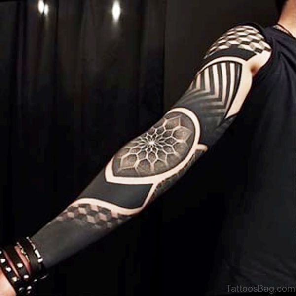 70 Traditional All Black Tattoos On Arm