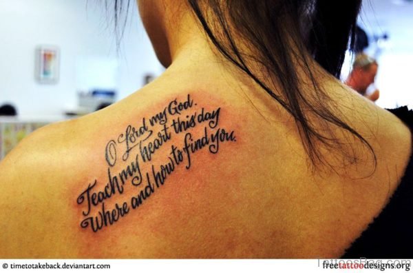 59 Gorgeous Lettering Shoulder Tattoos