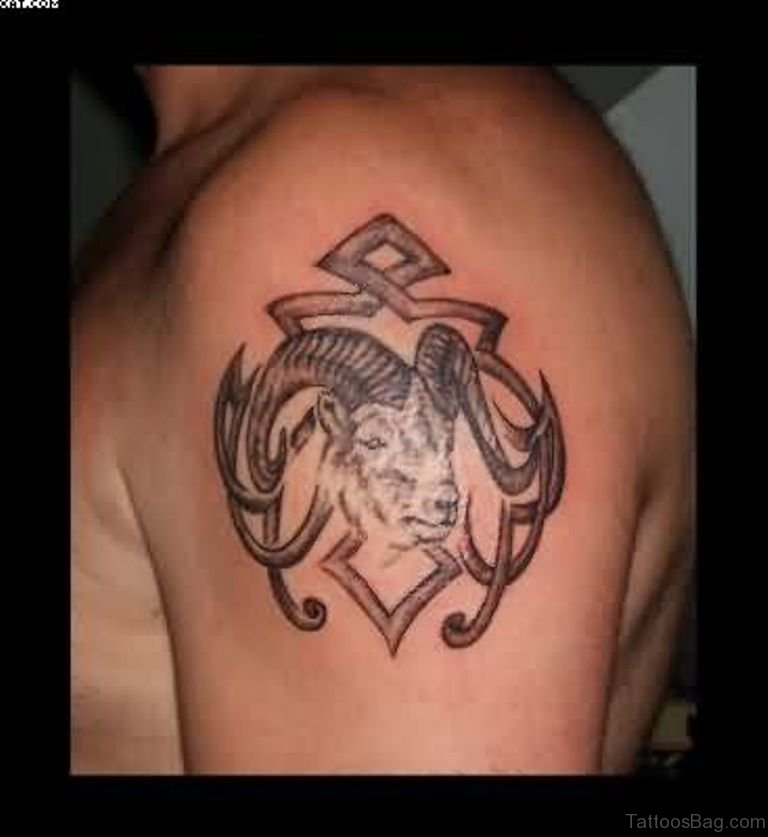 52 Zodiac Aries Tattoos On Shoulder