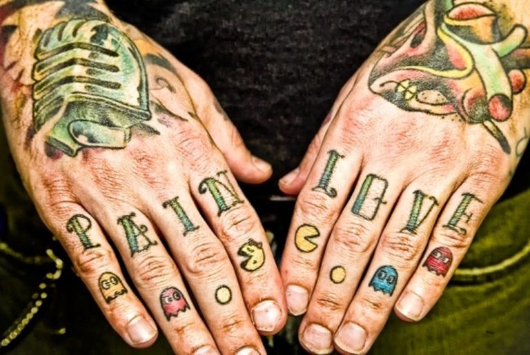 7 Nice Pacman Tattoos On Finger - Tattoo Designs – TattoosBag.com
