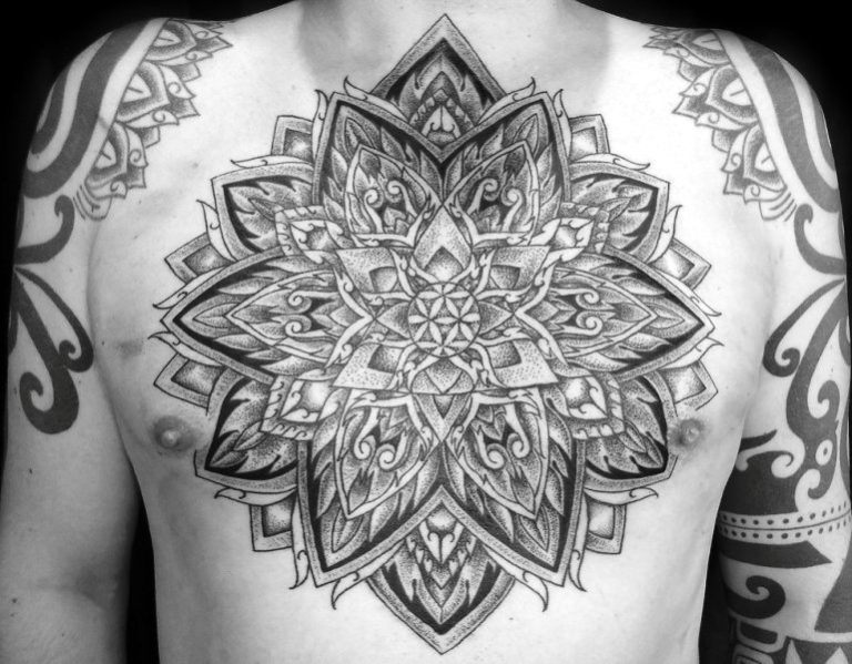 84 Marvelous All Black Tattoos On Chest - Tattoo Designs – TattoosBag.com