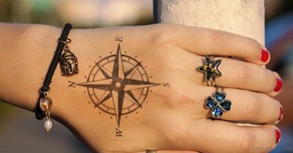 45 Great Compass Tattoos On Hand - Tattoo Designs – TattoosBag.com