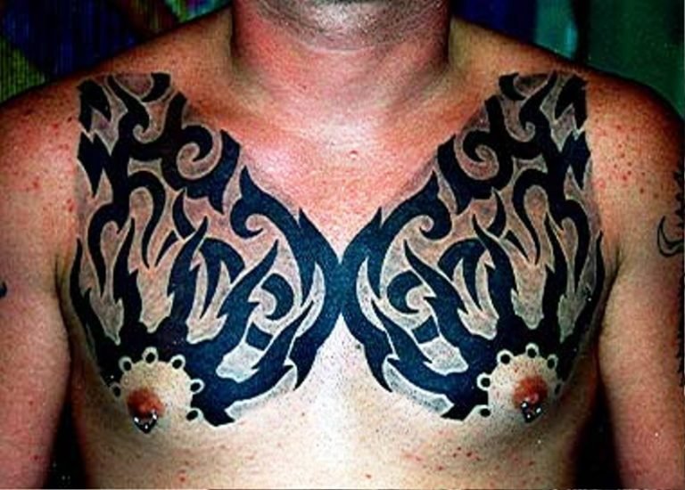 84 Marvelous All Black Tattoos On Chest - Tattoo Designs – TattoosBag.com