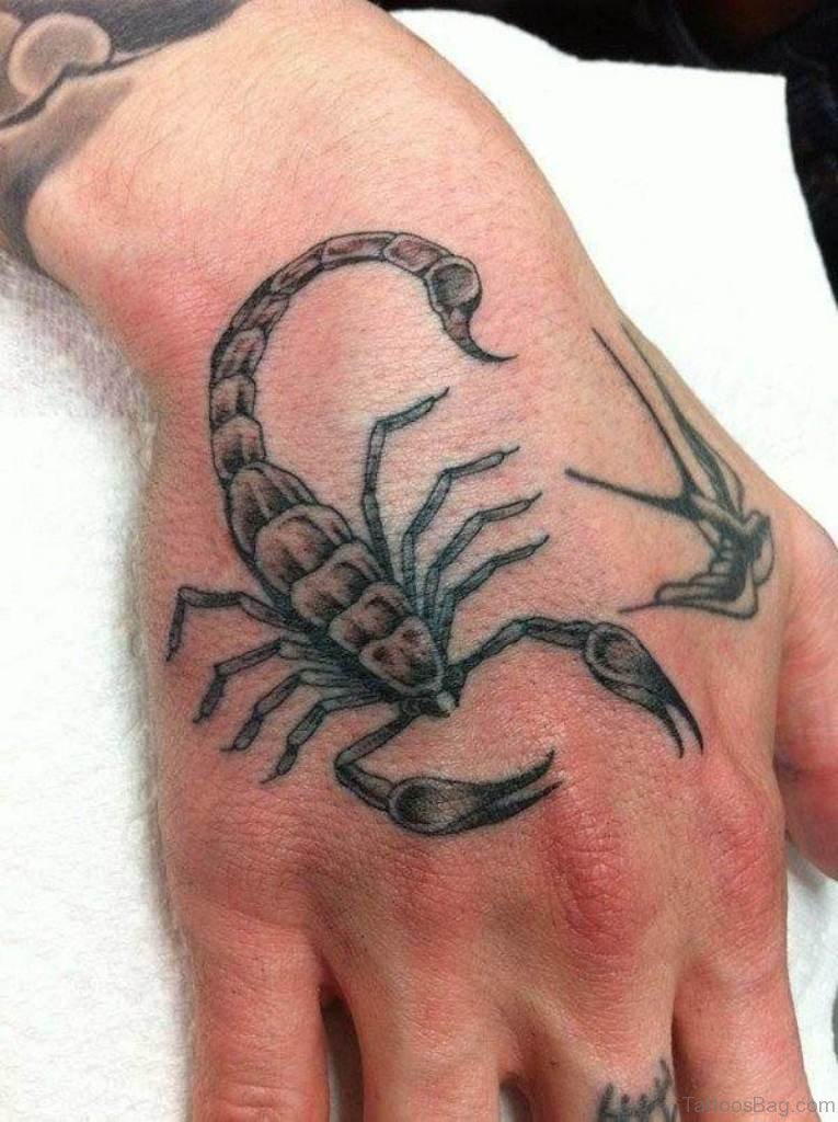 30 Fancy Scorpion Tattoos For Hand