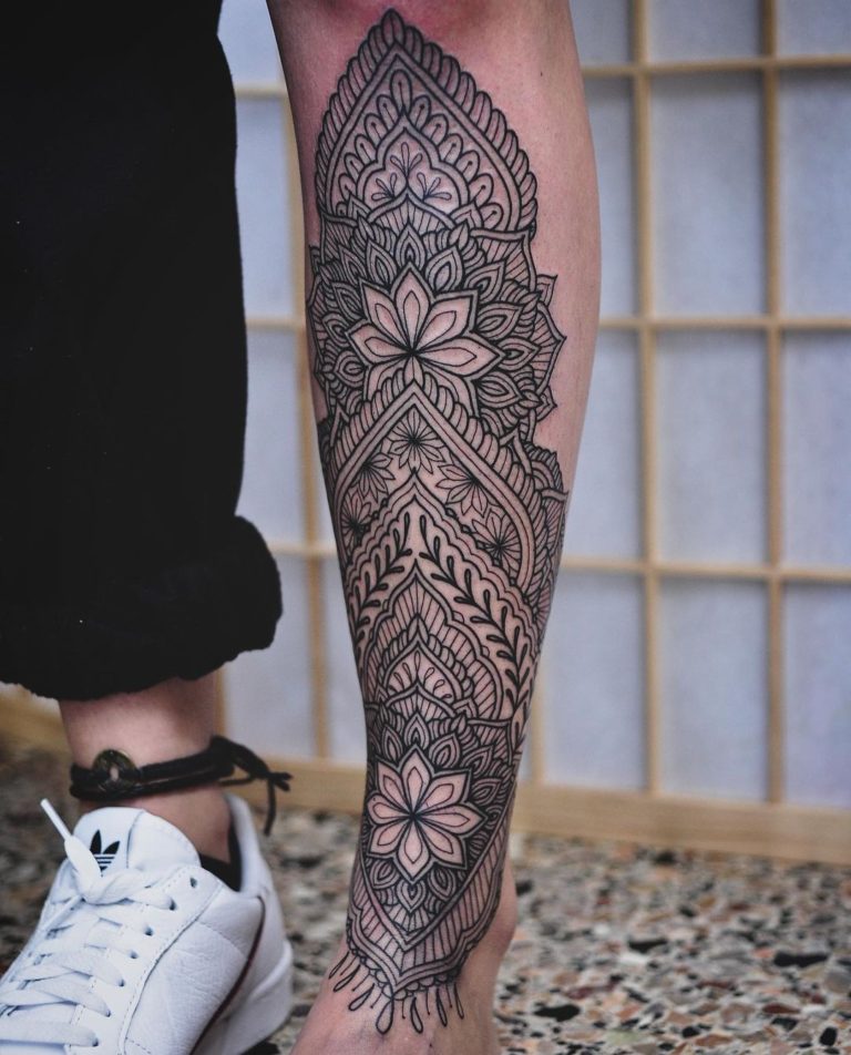 31 Amazing Mandala Leg Tattoos - Tattoo Designs – TattoosBag.com