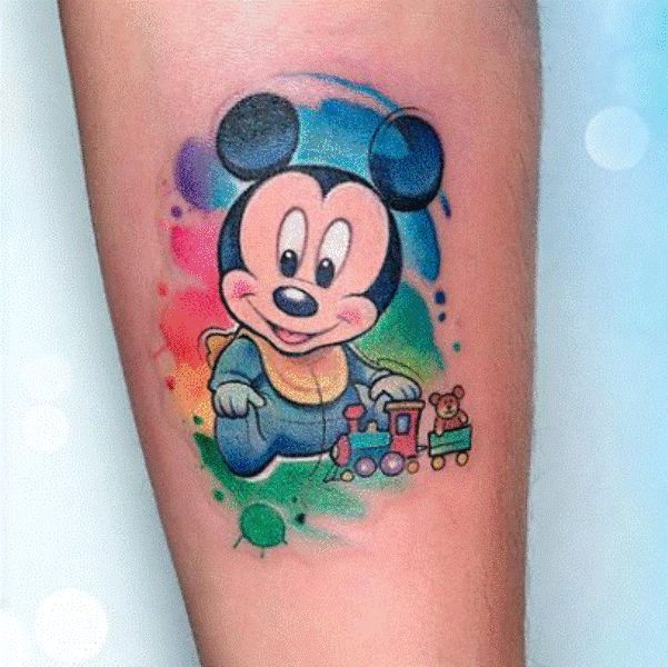 Mickey Mouse glove tattoo